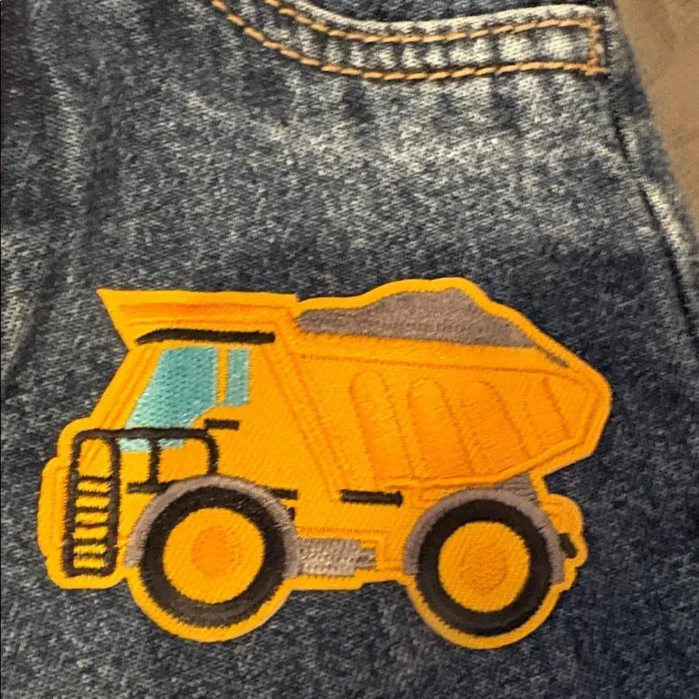 Carter's Blue Jeans with Yellow Construction Patches